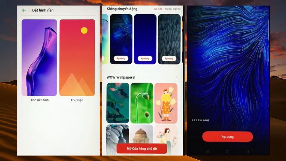 Hướng dẫn đặt hình nền cho OPPO - bước cuối