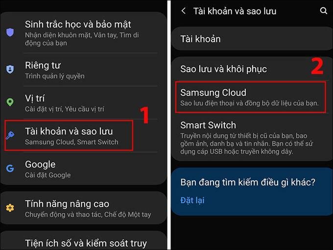 Lấy lại ảnh đã xóa bằng Samsung Cloud